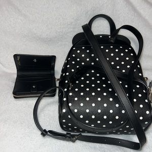 Authentic Kate Spade Disney Back Pack with matching wallet